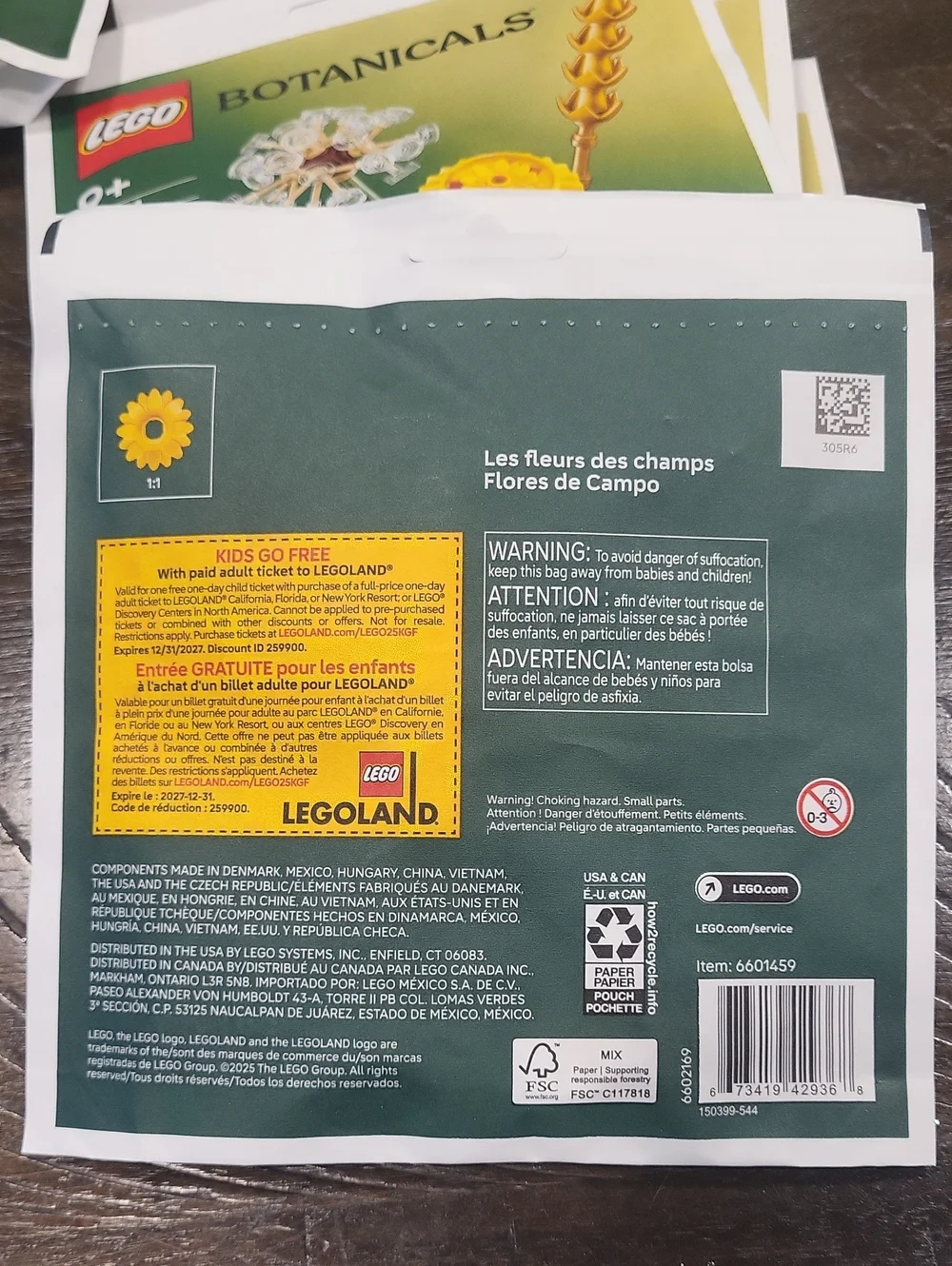 LEGO Botanicals Yellow & Green Floral Building Set (30701) - Pack of 6